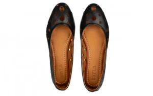 Baleriny -161 037 135 Black 161690, Czarny, Skóra naturalna | Bayla Discount