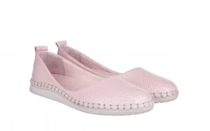 Baleriny -161 064 6014 Nude 161207, Róż, Skóra naturalna | Bayla Discount