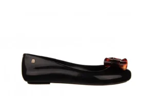 Baleriny Sweet Love III AD Black Tortoise 010353, Czarny, Guma | Melissa Sale