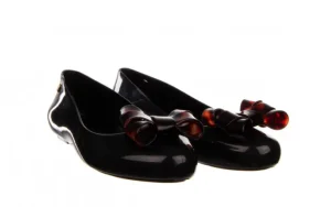 Baleriny Sweet Love III AD Black Tortoise 010353, Czarny, Guma | Melissa Sale