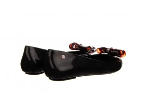 Baleriny Sweet Love III AD Black Tortoise 010353, Czarny, Guma | Melissa Sale