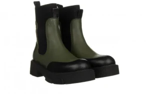 Botki -161 188 1302 01 06 Black Khaki 161633, Zielony, Skóra naturalna | Bayla Sale