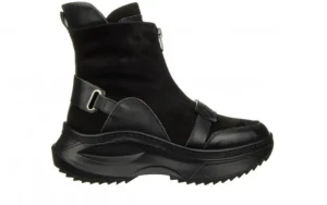Botki -161 194 688 01 60 Black Nubuck 161647, Czarny, Skóra naturalna | Bayla Outlet