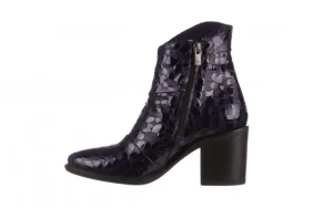 Botki 161 050 0021 3024 Navy Print 161166, Granat, Skóra naturalna lakierowana | Bayla Outlet