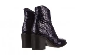 Botki 161 050 0021 3024 Navy Print 161166, Granat, Skóra naturalna lakierowana | Bayla Outlet