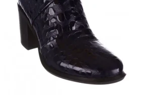 Botki 161 050 0021 3024 Navy Print 161166, Granat, Skóra naturalna lakierowana | Bayla Outlet