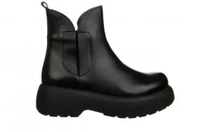 Botki -161 084 602 011 Black 161590, Czarny, Skóra naturalna | Bayla New