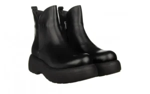 Botki -161 084 602 011 Black 161590, Czarny, Skóra naturalna | Bayla New
