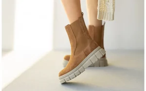 Botki -161 188 2103 53 Coconut Suede 161637, Brązowy, Skóra naturalna | Bayla Best