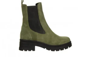 Botki -161 188 1101 55 Khaki Suede 161625, Zielony, Skóra naturalna | Bayla Discount