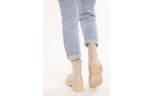 Botki -161 188 1101 24 Silver Grey 161411, Beżowy, Skóra naturalna | Bayla Discount