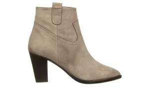 Botki -161 077 39499 Beige Nubuck 161550, Szary, Skóra naturalna | Bayla Sale