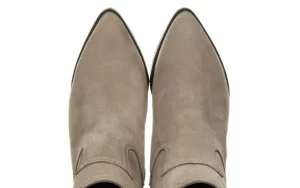 Botki -161 077 39499 Beige Nubuck 161550, Szary, Skóra naturalna | Bayla Sale