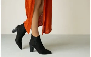 Botki -161 077 39498 Black Nubuck 161549, Czarny, Skóra naturalna | Bayla Fashion