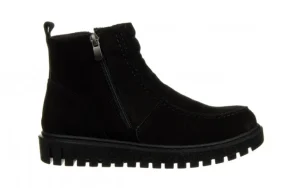 Botki -161 191 425 Black Nubuck 161643, Czarny, Skóra naturalna | Bayla Discount
