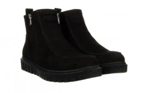 Botki -161 191 425 Black Nubuck 161643, Czarny, Skóra naturalna | Bayla Discount