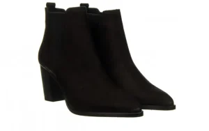 Botki -161 077 39498 Black Nubuck 161549, Czarny, Skóra naturalna | Bayla Fashion