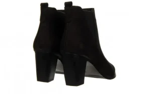 Botki -161 077 39498 Black Nubuck 161549, Czarny, Skóra naturalna | Bayla Fashion