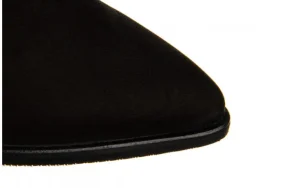 Botki -161 077 39498 Black Nubuck 161549, Czarny, Skóra naturalna | Bayla Fashion
