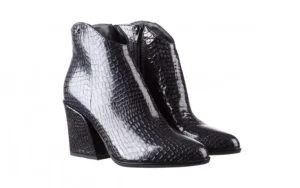 Botki -194 9621 1784 Szary 194005, Skóra naturalna lakierowana | Bayla New