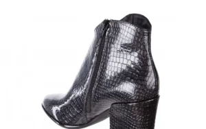 Botki -194 9621 1784 Szary 194005, Skóra naturalna lakierowana | Bayla New