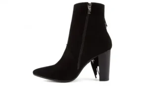 Botki -128 2005 147 Zamsz Czarny, Skóra naturalna | Bayla Fashion