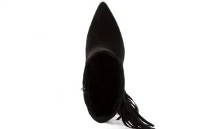 Botki -128 2005 147 Zamsz Czarny, Skóra naturalna | Bayla Fashion