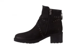 Botki -161 077-41464 Black Nubuck, Czarny, Skóra naturalna | Bayla Hot