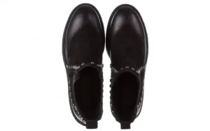 Botki -161 050-0504 Black Nubuck, Czarny, Skóra naturalna | Bayla Sale