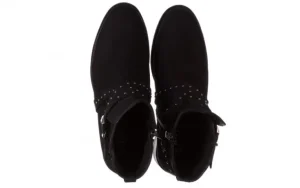 Botki -161 077-41464 Black Nubuck, Czarny, Skóra naturalna | Bayla Hot