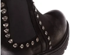 Botki -161 050-0504 Black Nubuck, Czarny, Skóra naturalna | Bayla Sale