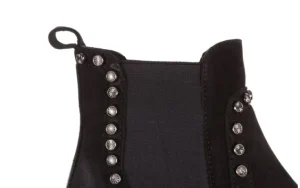 Botki -161 050-0504 Black Nubuck, Czarny, Skóra naturalna | Bayla Sale