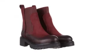 Botki -161 050-0508 Bordo, Skóra naturalna | Bayla Fashion