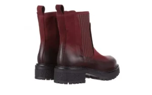 Botki -161 050-0508 Bordo, Skóra naturalna | Bayla Fashion