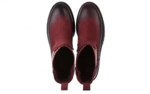 Botki -161 050-0508 Bordo, Skóra naturalna | Bayla Fashion