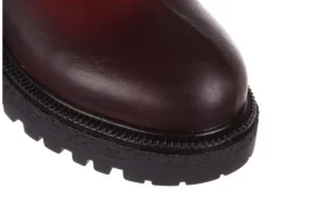Botki -161 050-0508 Bordo, Skóra naturalna | Bayla Fashion