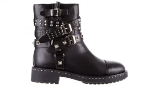 Botki -144 9304 Czarne Botki, Skóra naturalna | Bayla Discount