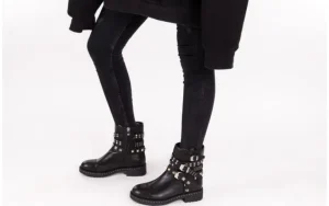 Botki -144 9304 Czarne Botki, Skóra naturalna | Bayla Discount