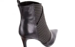 Botki -144 9305 Czarne Botki 144017, Skóra naturalna | Bayla Fashion