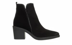 Botki -159 4916 003-F Czarny Welur 159182, Skóra naturalna | Bayla Discount