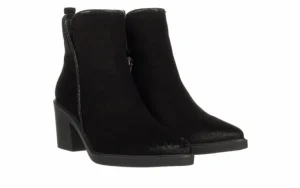 Botki -159 4916 003-F Czarny Welur 159182, Skóra naturalna | Bayla Discount