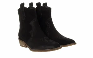 Botki -159 4833 003-F Czarny Welur 159180, Skóra naturalna | Bayla Clearance