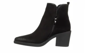 Botki -159 4916 003-F Czarny Welur 159182, Skóra naturalna | Bayla Discount