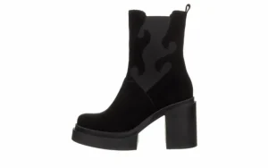 Botki -159 4834 003-F Czarny Welur 159181, Skóra naturalna | Bayla Discount