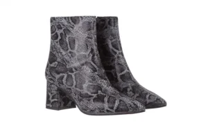 Botki -188 006 Jaszczurka Szary, Skóra naturalna | Bayla Online