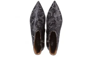 Botki -188 006 Jaszczurka Szary, Skóra naturalna | Bayla Online