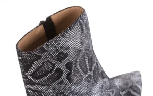 Botki -188 006 Jaszczurka Szary, Skóra naturalna | Bayla Online