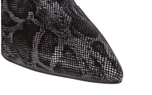 Botki -188 006 Jaszczurka Szary, Skóra naturalna | Bayla Online