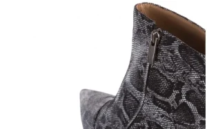 Botki -188 006 Jaszczurka Szary, Skóra naturalna | Bayla Online