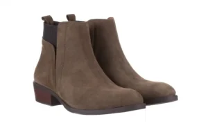 Botki -161 061-2004 Khaki, Zielony, Skóra naturalna | Bayla Fashion